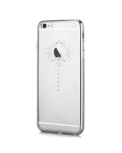 Husa iPhone 6 Plus Devia Silicon Iris Silver (Cristale Swarovski®)