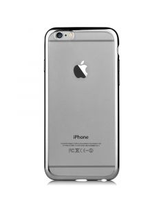 Husa iPhone 6 Plus Devia Silicon Glitter Soft Gun Black (margini electroplacate)
