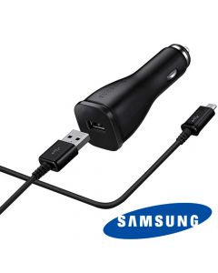 Incarcator Original auto USB Samsung 2A Fast Charging Negru (cablu MicroUSB inclus)