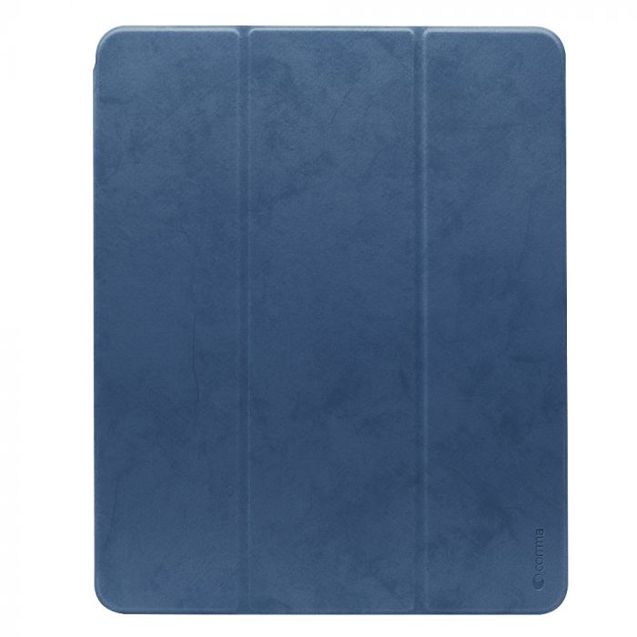 look in And so on bride Husa Comma Leather Case pentru iPad Pro 12.9 inch 2018, pencil slot,  Albastru